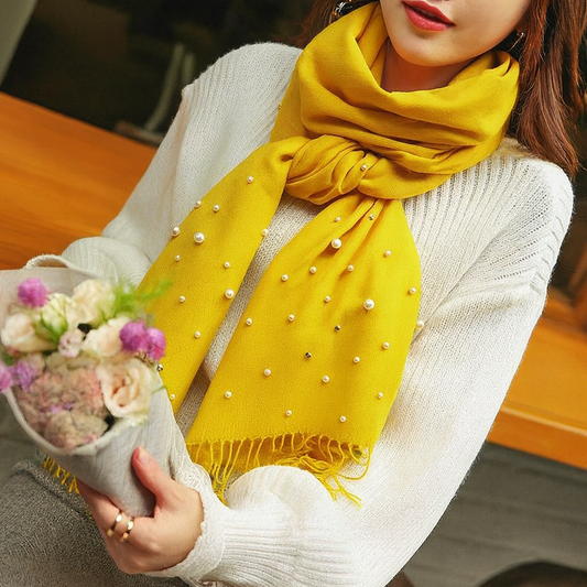 Esarfă Elegantă cu Perle