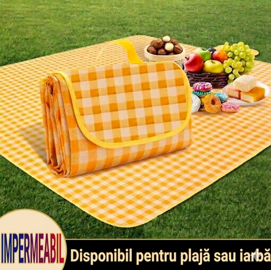 Pătură Picnic Impermeabilă 100x150 cm – Ideală pentru Natură