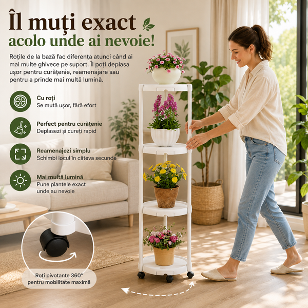 Suport Vertical Flori Plante Mobil