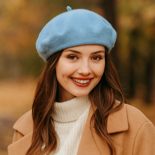 Beretă din lână cu Moț