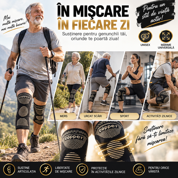Genunchieră Cupru Comfort pentru Sport
